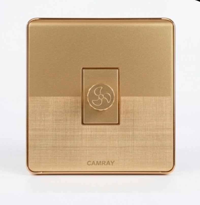 Big Plate Dimmer-Dimmer Premium Golden finish, Switches and Sockets.