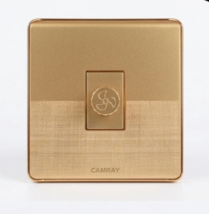 Big Plate Dimmer-Dimmer Premium Golden finish, Switches and Sockets.